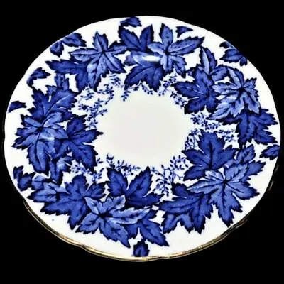 Buy Coalport Bone China 4891-A Cobalt Blue Leaves Leaf On White Bread Plate, 5 3/4  • 13.65£