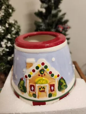 Buy Home Interiors Ceramic Candle Jar Shade Topper 4  Tall Gingerbread House NEW  • 12.49£