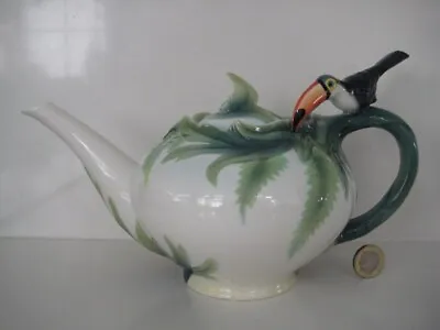 Buy Boxed Franz Figural Toucan Bird Design Sculptured Porcelain Teapot Fz00346 • 149.99£