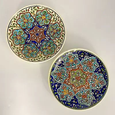 Buy 2 X Turkey Art Pottery Ceramic Hand Painted Wall Hanging Plate - 22 Cm        L3 • 15£