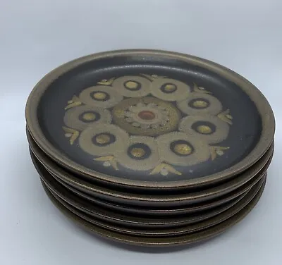 Buy Six  Vintage Denby Arabesque 17.5cm 6.75” Bread Or Side Plates Retro Stoneware • 20£