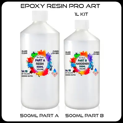 Buy 1A:1B VOLUME Premium Epoxy Resin Glass Crystal Clear Casting Art Craft NOBUBBLES • 20.99£