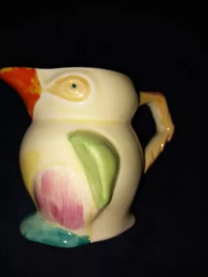 Buy Vintage Keele Street Art Pottery Parrot Hand Painted Small Milk Cream Jug • 12£