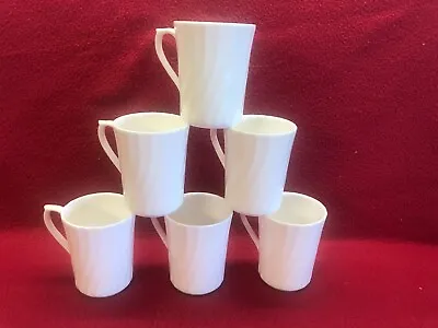 Buy White Bone China Mugs Spiral Small Size • 30£