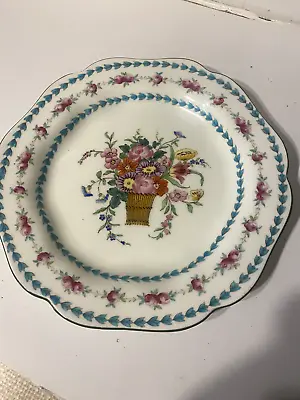 Buy Antique Plate Wedgwood C1891+ Cabinet Piece Vase Of Flowers Decorative Rose • 19.99£