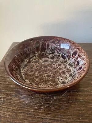 Buy Cornwall Kernewek Pottery  1970s Cereal Soup Bowl Brown Honeycomb Glaze Design • 6.99£