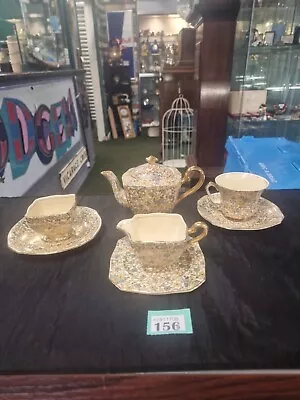 Buy Royal Winton Tea Set Grimwades Gold Chintz Pattern 4501 Teapot Cup Milk Sugar  • 89.99£