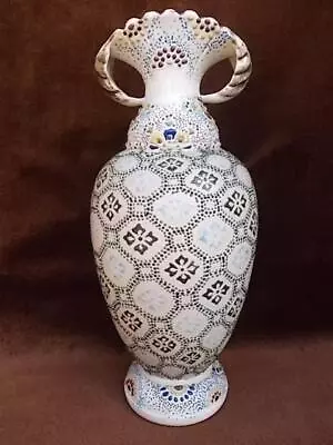 Buy Japanese Satsuma Pottery Vase With Hand Enamelled Decoration Antique . M533 • 14.99£