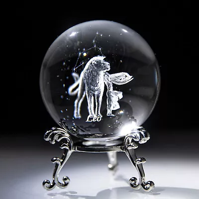 Buy Crystal 3D Constellation Ball Crystal Paperweight Full Sphere Glass - LEO • 24.99£
