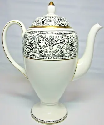 Buy Wedgwood Rare & Very Fine Florentine Beautiful Black & Gold Coffee Pot Mint Cond • 250£