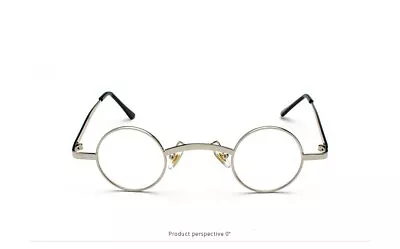 Buy Extra Small Round Glasses 38mm Lens Clear Neutral Metal Framed 1930s 1940s Style • 24.95£