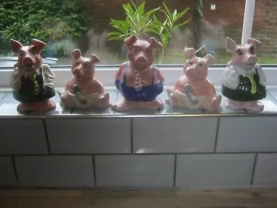 Buy Vintage Wade Original 5 Natwest Pigs All With Original Stoppers Mint Condition • 21£