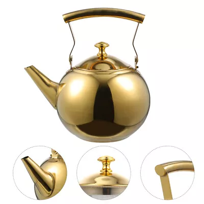 Buy Stainless Steel Teapot With Infuser And Handle - Golden-MI • 15.68£