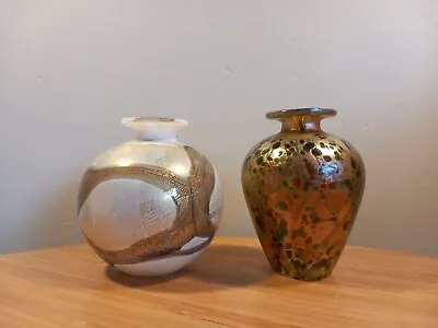 Buy 2 X Small Isle Of Wight Glass Vases • 80£