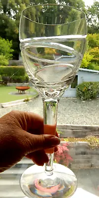 Buy Stuart Crystal Wine Water Glass Jasper Conran Aura 10  Large Goblet Signed 1st • 65£