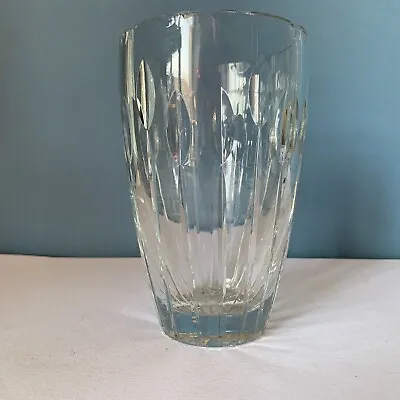 Buy BRIERLEY Crystal Vase 6-1/8” MARKED Olive Oval Vertical Cut • 13.64£