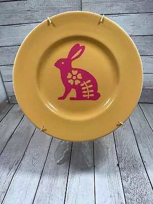 Buy Pink And Yellow Rabbit Skeleton Decorative Plate - Pink Rabbit Picture Kitsch • 4.99£