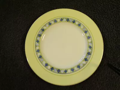 Buy Vintage Royal Doulton Harlequin Side / Sandwich Plate.  Yellow And Blue • 1.95£
