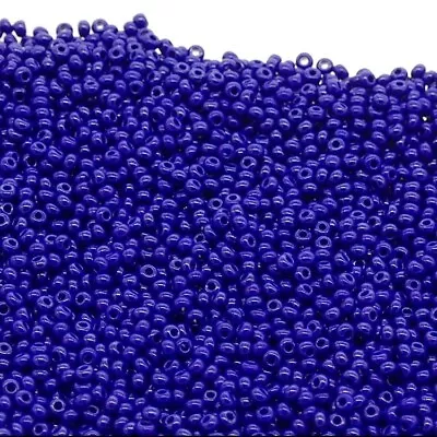Buy Preciosa Czech Glass Seed Beads 11/0  Opaque Cobalt Indigo Blue 20g • 2.75£