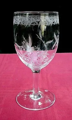 Buy Baccarat Mimosa Wine Glass Wine Glass Crystal Engraved Art New 1900 B • 39.21£