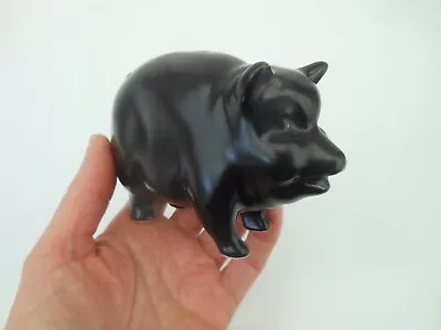 Buy Sylvac Pottery Small Black Pig Money Box No 1132 • 14.99£