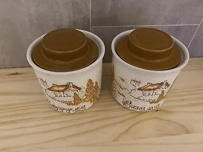 Buy Vintage Ashdale Pottery Country Cottage Sugar Coffee Stoneware Storage Jars • 6.99£