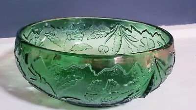 Buy Antique EAPG DELAWARE Pattern Glass Green  8  Serving Fruit Bowl  • 22.71£