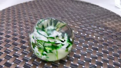 Buy Small Green And White Swirls Pattern Paperweight 5.5cm,(2.16 ) 0.19kg • 9£