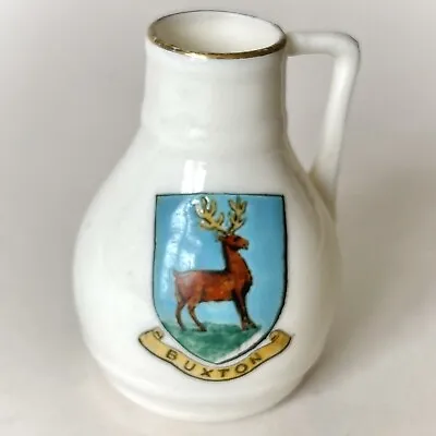 Buy Wh Goss Crested China  Model Of Oak Pitcher Peculiar To Devon - Buxton Crest • 10£