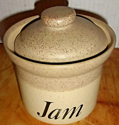 Buy English Stoneware Jam Jar W/ Lid By John Hermansen • 18.90£