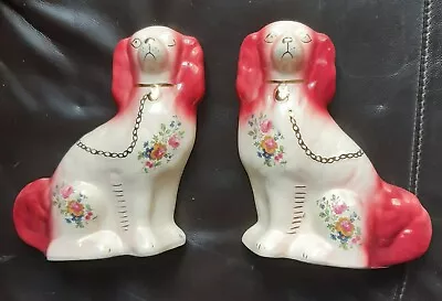 Buy Antique Staffordshire Pot Dogs. 9in Tall  • 9.99£