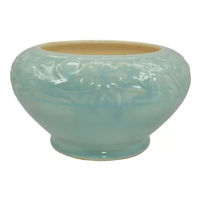 Buy Weller Breton 1920s Vintage Art Deco Pottery Aqua Green Ceramic Bowl • 89.99£