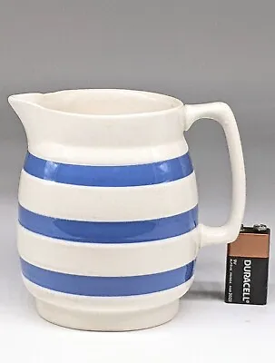 Buy Cornishware Jug Pitcher Blue And White Stripe Chef Ware Made In England • 19.28£