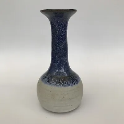 Buy Canterbury Pottery Studio Specimen Bud Vase Cobalt Blue Top Splash 14cm • 15£
