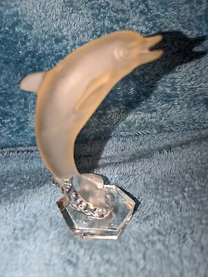 Buy Nachtmann Opaque Glass 13cm Leaping Dolphin. Signed. VGC • 9£