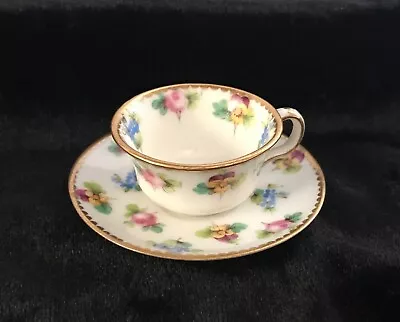 Buy Rare Miniature Antique Cup & Saucer  By Minton - H669 • 45£
