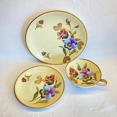 Buy Vtg RW Rudolph Wachter Bavaria Snack Plate, Teacup & Saucer. #8545 Pansy Floral • 62.46£
