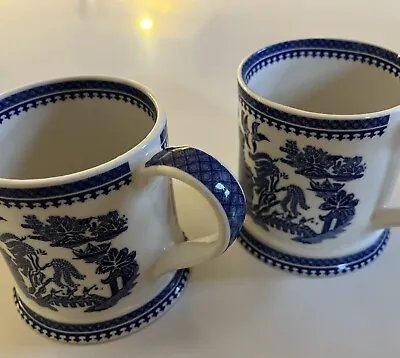 Buy 2 James Sadler, Afternoon Tea Mugs In Blue And White Willow Pattern • 18£