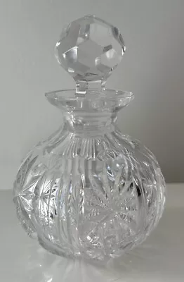 Buy Beautiful Vintage Crystal Cut And Etched Perfume/scent Bottle • 4.99£