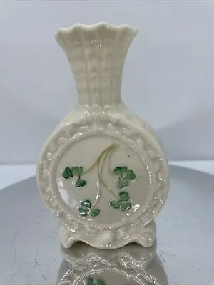 Buy Vintage Belleek Shamrock Small Bud Vase Gold Mark Ireland UK SELLER • 19.99£