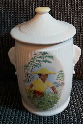 Buy Sylvac Ware Ceramic Tea Caddy Tea Picker Vintage Retro • 9.50£