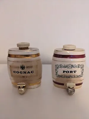 Buy Vintage Wade Royal Victoria Pottery Cognac And Port Barrel Decanter Dispensers • 24.75£