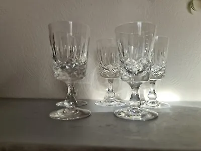 Buy 5 X Etched Edinburgh Crystal Appin Cut Sherry Glasses. VGC  • 9.99£