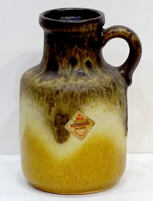 Buy Vintage WEST GERMAN POTTERY Retro Vase MID-CENTURY MODERN Fat Lava By SCHEURICH • 48.10£