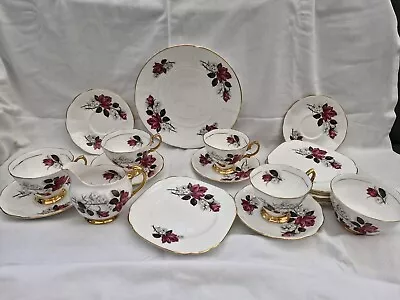 Buy Imperial Fine English China Warranted 22kt Gold Very Good Condition Pink Roses • 30£
