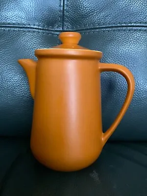 Buy Honiton Pottery Devon Orange Terracotta 20cm Lidded Jug Coffee Pot 1970s • 15£