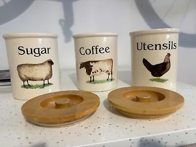 Buy NEW T G Green Cloverleaf Farm Animals Coffee Sugar Utensils Jars Pots Container • 25£