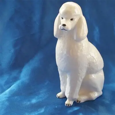 Buy USSR  Lomonosov Model Of A  Porcelan White POODLE Dog  Russia  14 Cm Tall • 8.98£