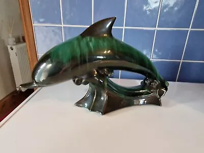 Buy Sea Green Blue Mountain Pottery Large Ceramic Dolphin • 40£