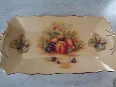 Buy Lovely Aynsley Orchard Gold Oblong Sandwish Dish 12  X6  Perfect See Photos • 6.99£